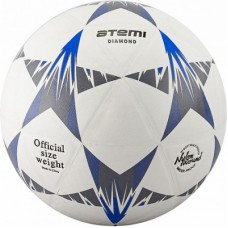 Мяч футбольный Atemi DIAMOND PVC бел/чёрн/син., р.5
